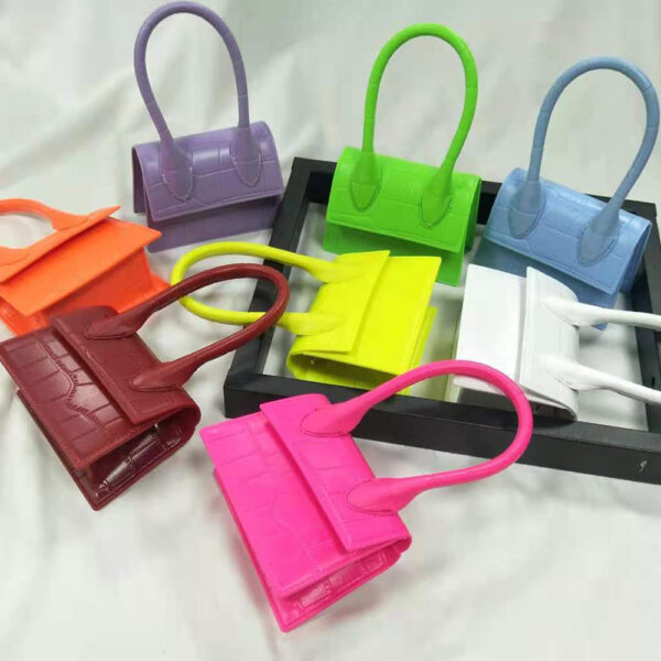 handbags Small 2021 Autumn winter new crocodile printing PU leather shoulder bag for women kid jelly purse mini handbags - Image 6