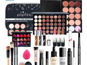 24PCS/Set Make Up Sets Cosmetics Kit Eyeshadow Lipstick Eyebrow Pencil Lip Gloss Makeup Brush Powder Puff with Makeup Bag Kit