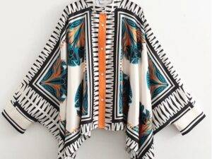 GX20516 Women 2 Piece Sets of Positioning Print Loose Doll Long Sleeve Top and Wide Leg Pant Matching Sets For African Clothing