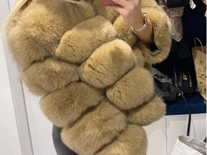 Custom Long Sleeves Fashion Women Fluffy Fur Jacket Winter Real Fox Fur Coat for Ladies