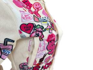 In Stock 2023 Fashion Baseball Jacket Women Print Pink Coat Varsity Jacket For Spring