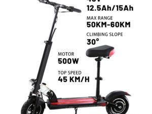 Best Selling Fast Removable Seat 3 Speed Mode Electric Scooter with 10 Inch Air Tire Manufacture Factory E-scooter Adults Golf