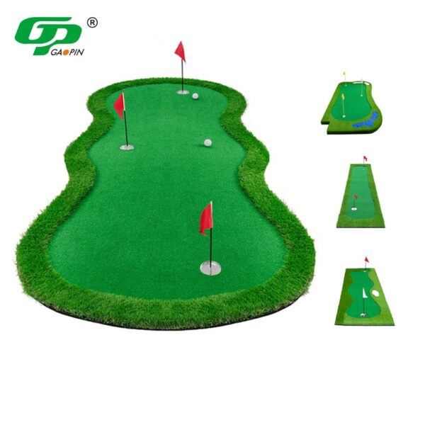 Factory Large Size Custom Golf Putting Green Mini Golf Course Portable Golf Putting Mat - Image 6