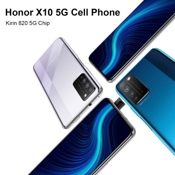 Huawei Honor X10 5G Mobile Phones 6GB+128GB 6.63 inch MagicUI 3.1.1 Android 10.0 HUAWEI Kirin 820 Octa Core Smartphones - Image 5