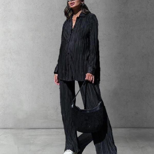 2 piece set women fall 2022 fashion loose shirts and pants casual two piece sets for ladies top and trouser set - Image 4