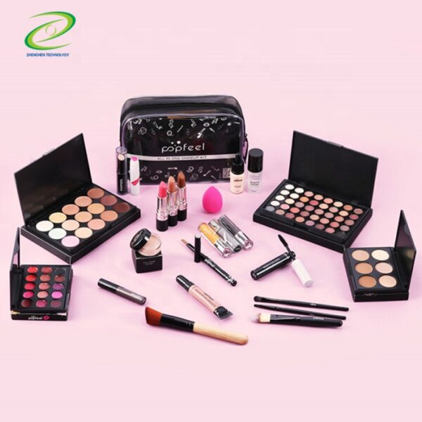 24PCS/Set Make Up Sets Cosmetics Kit Eyeshadow Lipstick Eyebrow Pencil Lip Gloss Makeup Brush Powder Puff with Makeup Bag Kit - Image 6