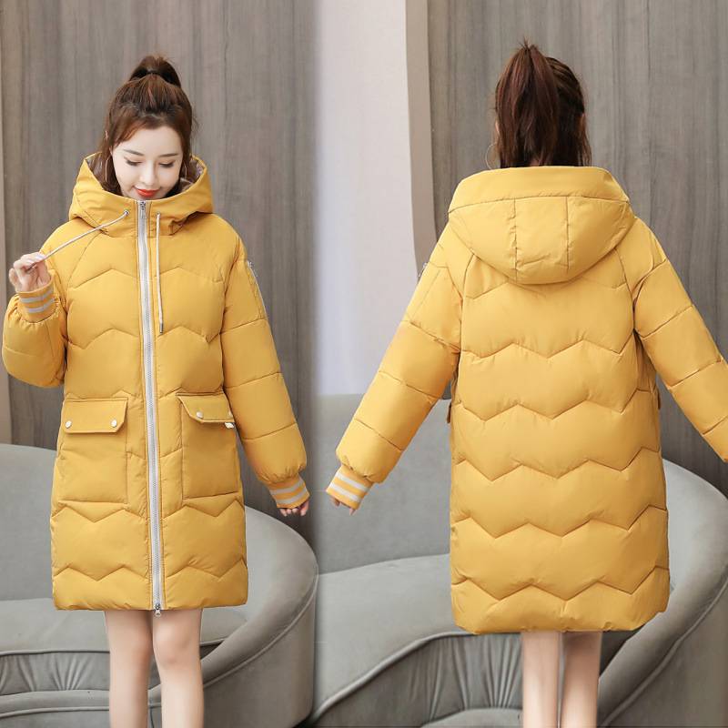 winter puffer jacket ladies warm hooded cotton-padded clothes thick padded outwear hooded long jackets and coats for women - Image 3