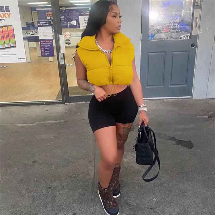 2022 Hot Ladies Jackets Vest Streetwear Casual Plus Size Clothes Winter Puffer Coats For Women - Image 3