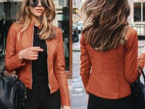 2022 Hot Autumn And Winter Women'S Fashion Leather Pu Jacket Women'S Suit Small Coat 12 Colors