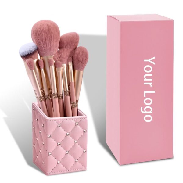 10pcs premium makeup tools vegan glitter diamond makeup brush sets - Image 6