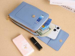 New PU leather crossbody bags mobile cell phone bag wallet purse pouch with touch ladies small shoulder bag for girl woman