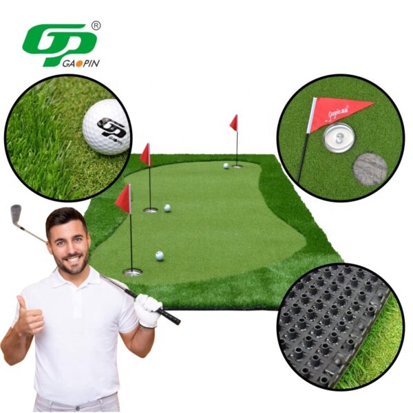 Factory Large Size Custom Golf Putting Green Mini Golf Course Portable Golf Putting Mat - Image 5