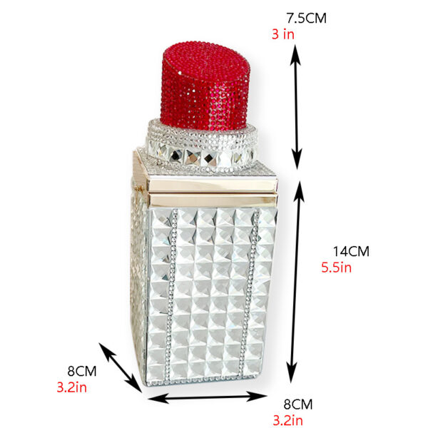 BM5048 2022 hot new crystal bling lip purse acrylic box evening clutch rhinestone beaded clutch purse evening bags - Image 4