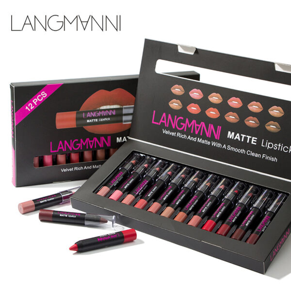 Langmanni Best Set Of Lipstick Matte Imagine Waterproof Drop Shipping Vegan Lipstick Set - Image 6