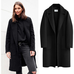 Autumn and winter double-sided woolen women's new woolen coat long loose woolen coat Jacket