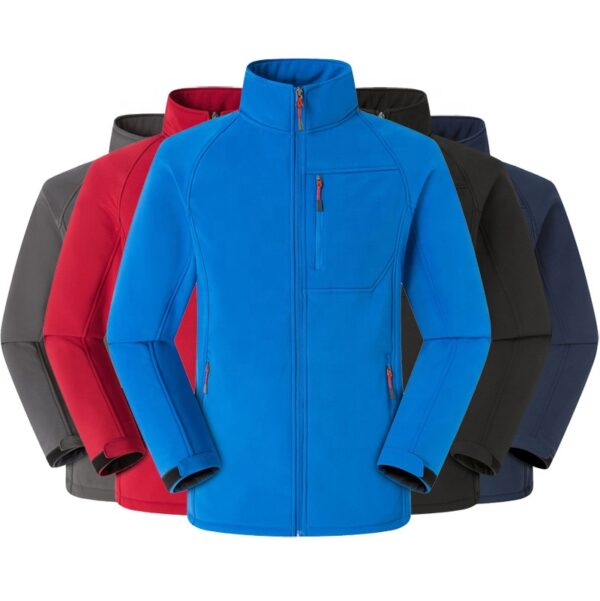 Wholesale men and women windproof waterproof breathable plain softshell jacket, soft shell coat, softshell coat - Image 6