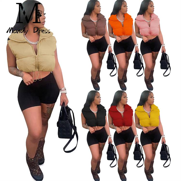 2022 Hot Ladies Jackets Vest Streetwear Casual Plus Size Clothes Winter Puffer Coats For Women - Image 6