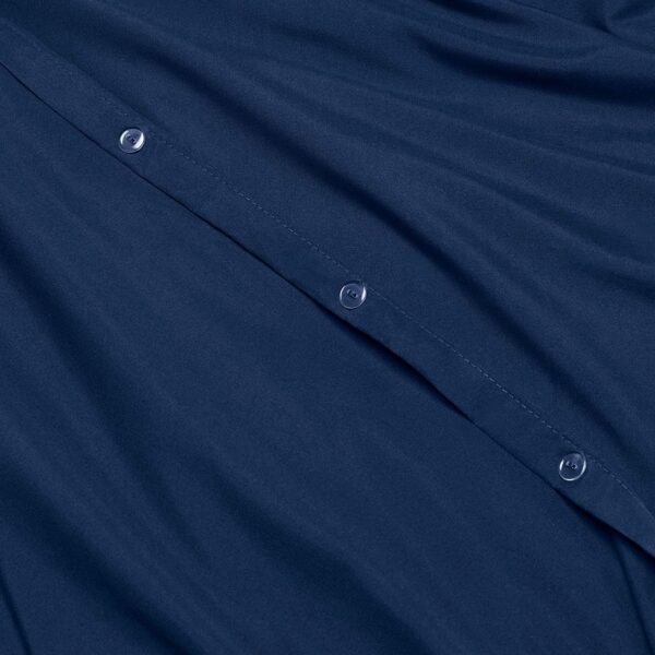 Navy Bedding Duvet Cover 3pcs Set Soft Double Brushed Microfiber Comforter Cover with Button Closure and 2 Pillow Shams - Image 4