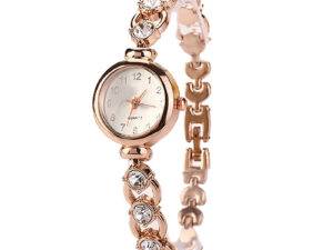 Luxury Women Watches Crystal Bracelet Stud Earring Necklace Set Ladies Watch Casual Quartz Wristwatch Set