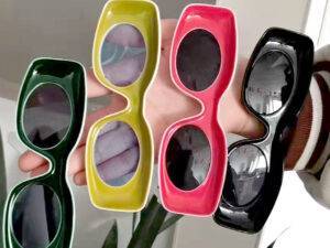 2023 Hip Hop Oversized Candy Color Sunglasses For Women And Men Unique Red Orange Square Sun Glasses Female Sexy Party Shades