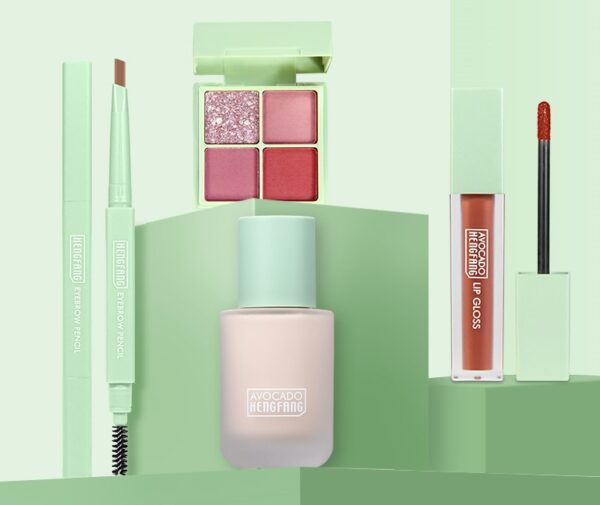 Hengfang avocado Makeup Set Ladies Palette Eyeshadow Cosmetic Makeup Brush Set Ladies - Image 4