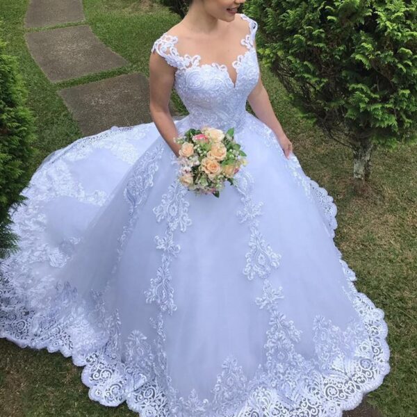 NEW Fashion Styles  White Women Wedding Dresses Classic Trailing Bridal Gown - Image 6