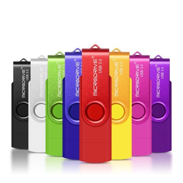 Special Offer U Disk  MicroDrive 16GB USB Flash Drives USB 3.0 Android Phone & Computer Dual-use Rotary Metal U Disk - Image 4