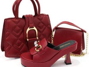 Woman shoes new arrivals 2023 luxury purse and shoe matching sets high heels shoes bag set for party