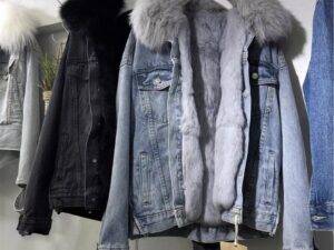 2022 Japan Korea autumn winter new fashion fur jean jacket for women denim coat fur lining vintage casual jacket