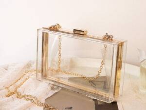 Women Transparent Purse Acrylic Box Evening Clutch Bag Transparent Lady Party Wedding Banquet Bag