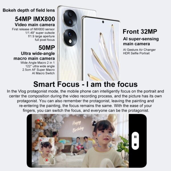 New Arrival Honor 70 5G FNE-AN00, 54MP Cameras, 8GB/12GB+256GB China Version6.67 inch Magic UI 6.1 Snapdragon 778G Android Phone - Image 4