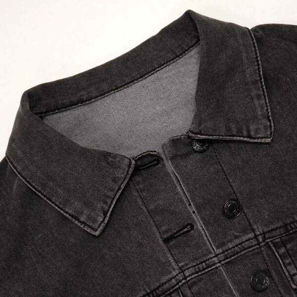 2023 Women Jeans Jacket New Design Jeans Coat Fashion Printed Denim Jacket Oversized Casual Denim Jackets For Women - Image 4