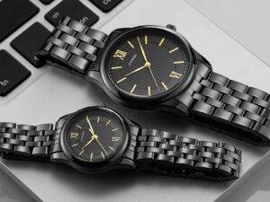 SINOBI Couple Watches For Lovers Stainless Steel Watch Sweet Anniversary Gift Pair Wristwatch Quartz Watch Custom Logo S9832G/L