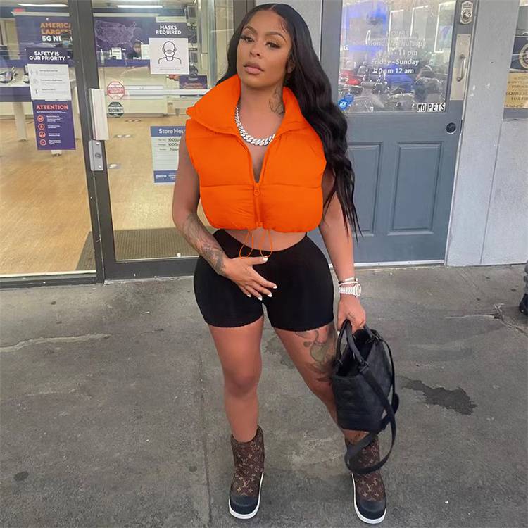 2022 Hot Ladies Jackets Vest Streetwear Casual Plus Size Clothes Winter Puffer Coats For Women - Image 4