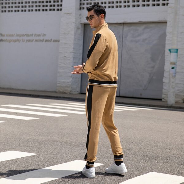 Wholesale Track Suit Clothing Manufacturers Men Suits Plain Casual Sweater Set Polyester Tracksuits For Men Custom - Image 2