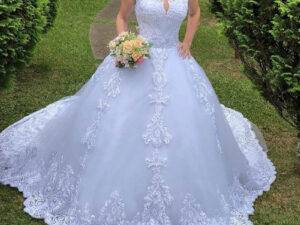 NEW Fashion Styles  White Women Wedding Dresses Classic Trailing Bridal Gown