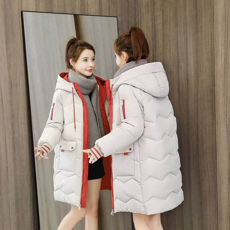 winter puffer jacket ladies warm hooded cotton-padded clothes thick padded outwear hooded long jackets and coats for women - Image 6