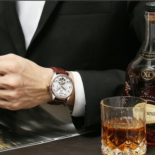 Top Brand Luxury Business Automatic Mechanical Watch Men Waterproof Sport men Watches Tourbillon hollow out watch for men - Image 4