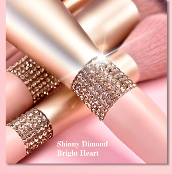 10pcs premium makeup tools vegan glitter diamond makeup brush sets - Image 5