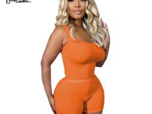 Custom Logo Summer Outfits Women T Shirt And Short Sets Summer 2 Two Piece Short Set Women Blank Biker Shorts Sets For Women