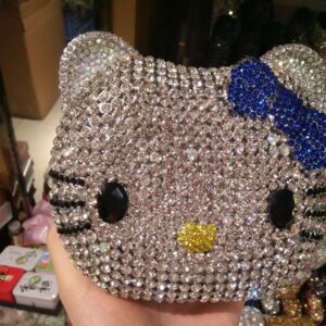 hot sell elegant bling women evening rhinestone clutch bag cat shape luxury party bag ladies diamond purse handbag bags