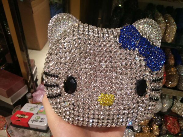 hot sell elegant bling women evening rhinestone clutch bag cat shape luxury party bag ladies diamond purse handbag bags