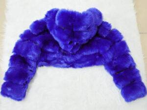 Cropped ladies jacket winter fall clothes keep warm faux fur thick faux racoon fox fur coat with hood for woman trendy