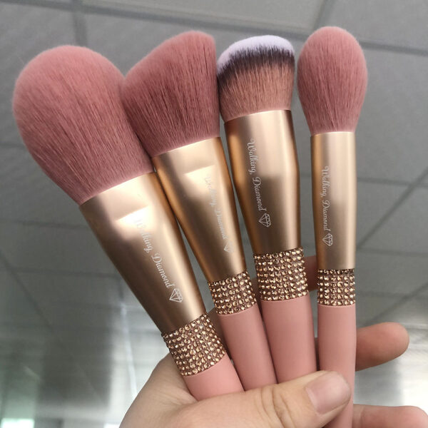 10pcs premium makeup tools vegan glitter diamond makeup brush sets - Image 4
