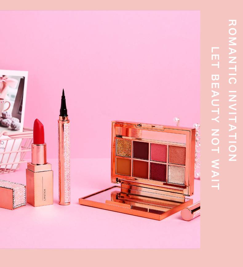 cosmetics kit Colorful charm gift box eye shadow + lipstick + eyeliner combination wholesale makeup set - Image 2