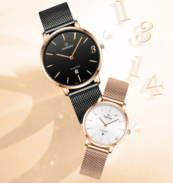 2022 Women Quartz Wristwatch Elegance Watches Stainless Steel Case Wrist Watch Wholesale Customize Fashion Couple Watches - Image 3
