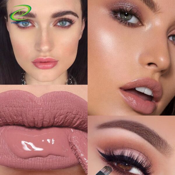 24PCS/Set Make Up Sets Cosmetics Kit Eyeshadow Lipstick Eyebrow Pencil Lip Gloss Makeup Brush Powder Puff with Makeup Bag Kit - Image 4