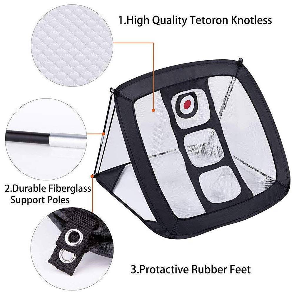Golf 3 In 1 Chipping Net Practice Net Aid With Target Collapsible Portable Golf Hitting Net Backyard Driving and Swing - Image 2