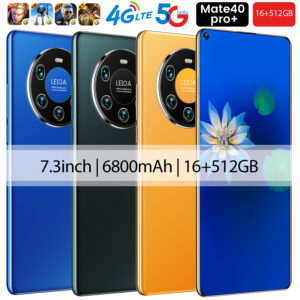 High quality Smartphones Mobile Phones For Huawei Mate40 RS 7.3Inch 5G Cellphones OEM 16GB+512GB Dual SIM Android smart phone