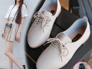 Women New Fashion White Shoes Lady Soft Upper Flat Single Shoes Princess Shoes